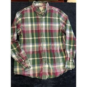 J. Crew  Men's Classic Indian Madras Woven For J Crew Purple/GR Plaid Size Med